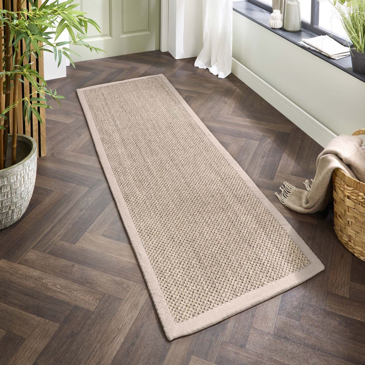 Origins Sisal Rug Light Beige with Sand Border