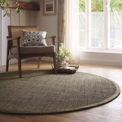 Origins Sisal Rug Sage Green with Sage Green Border