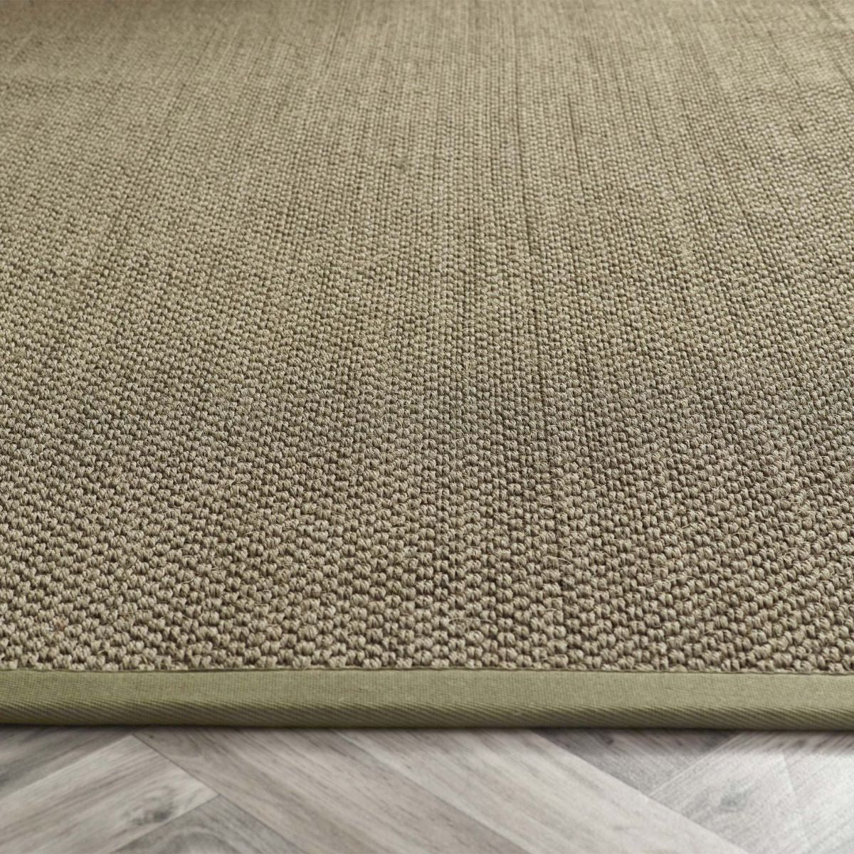 Origins Sisal Rug Sage Green with Sage Green Border