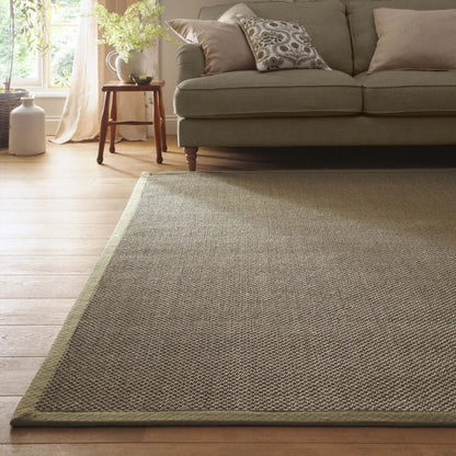 Origins Sisal Rug Sage Green with Sage Green Border