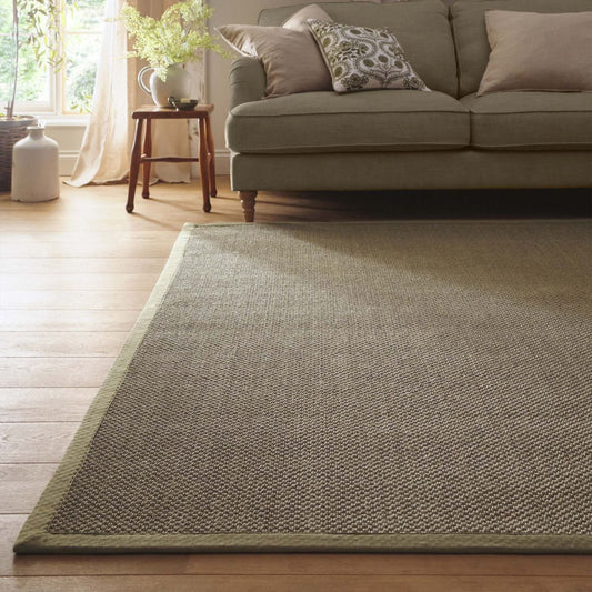 Origins Sisal Rug Sage Green with Sage Green Border