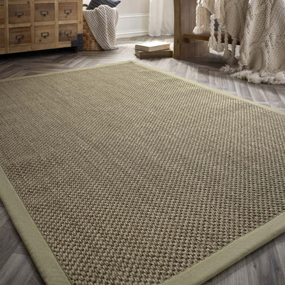 Origins Sisal Rug Sage Green with Sage Green Border