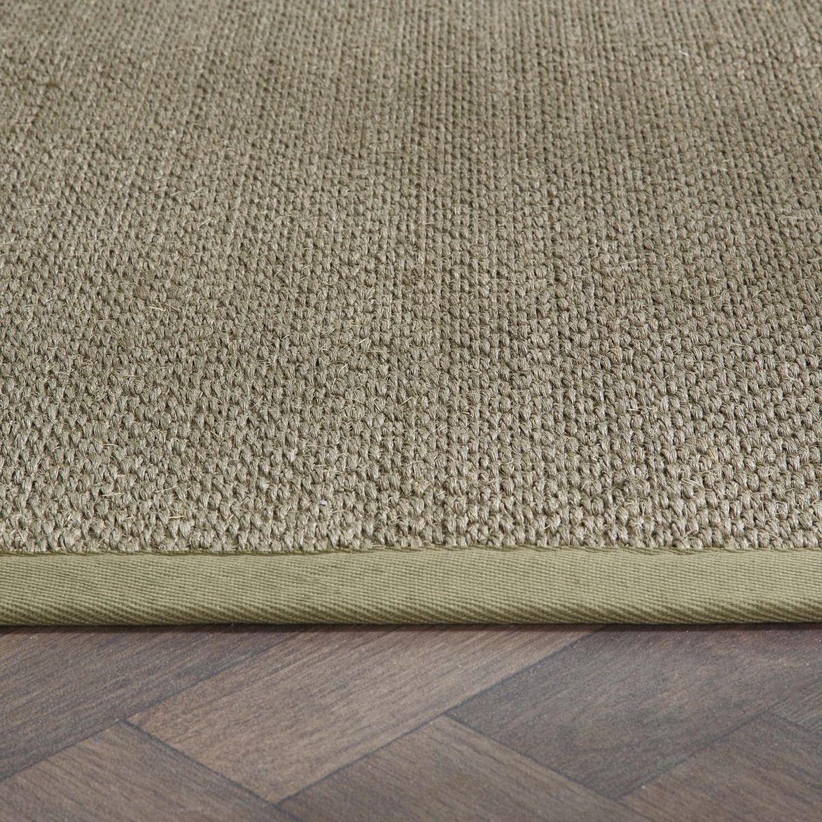 Origins Sisal Rug Sage Green with Sage Green Border