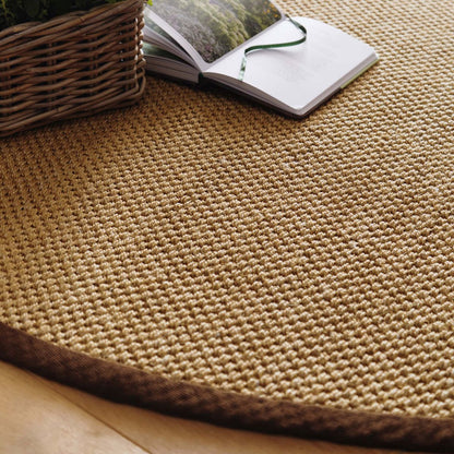 Origins Sisal Rug Warm Natural with Dark Brown Border