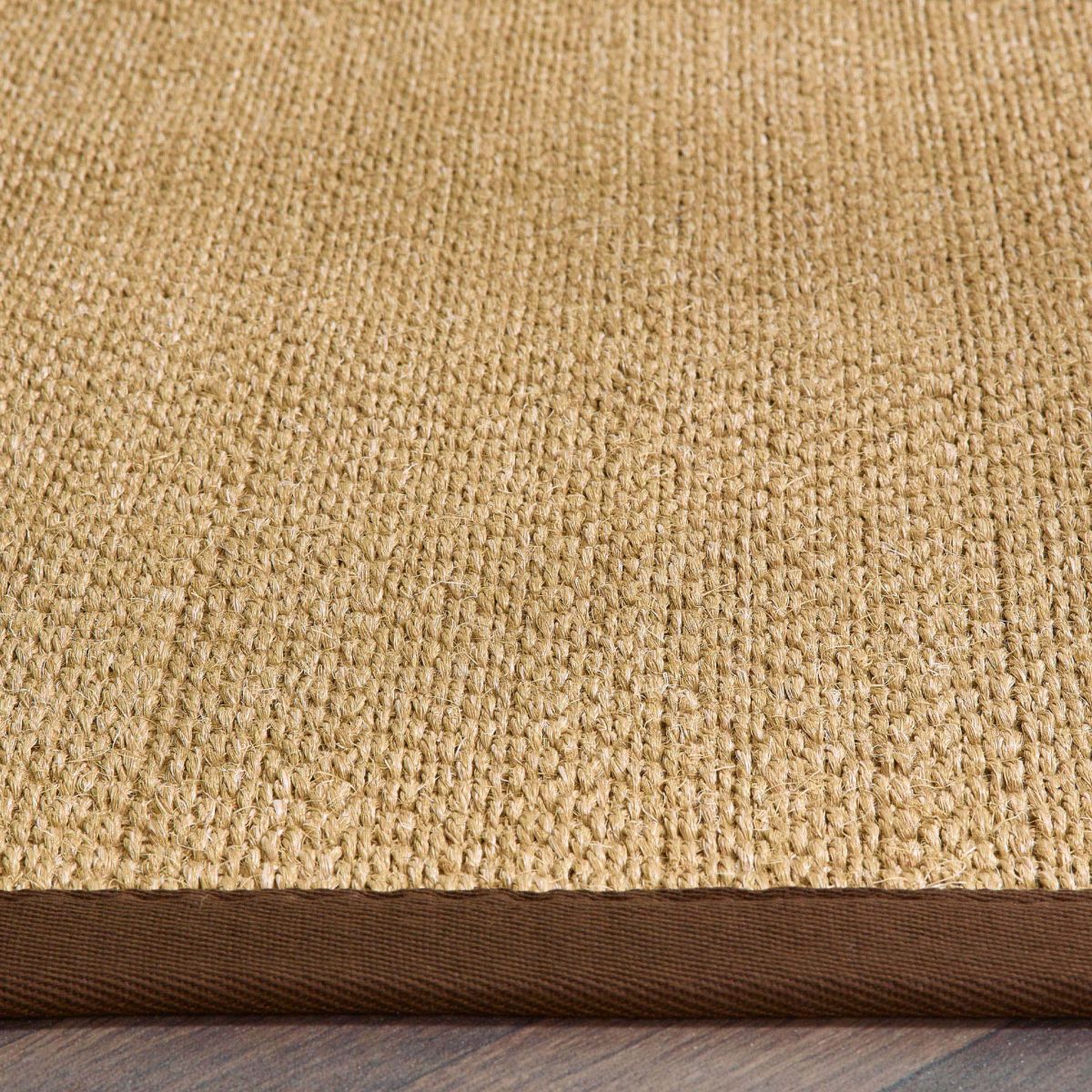 Origins Sisal Rug Warm Natural with Dark Brown Border