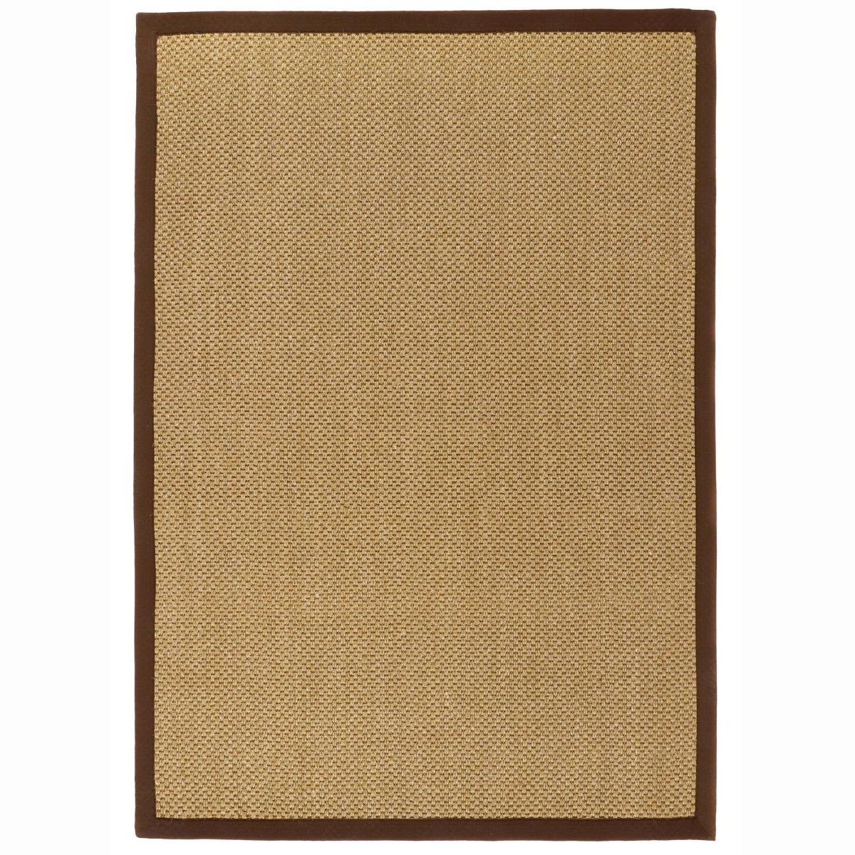 Origins Sisal Rug Warm Natural with Dark Brown Border