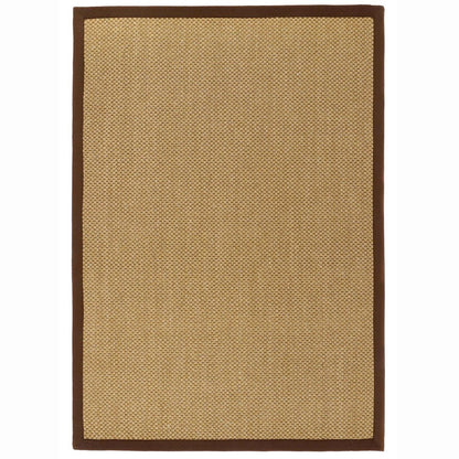 Origins Sisal Rug Warm Natural with Dark Brown Border