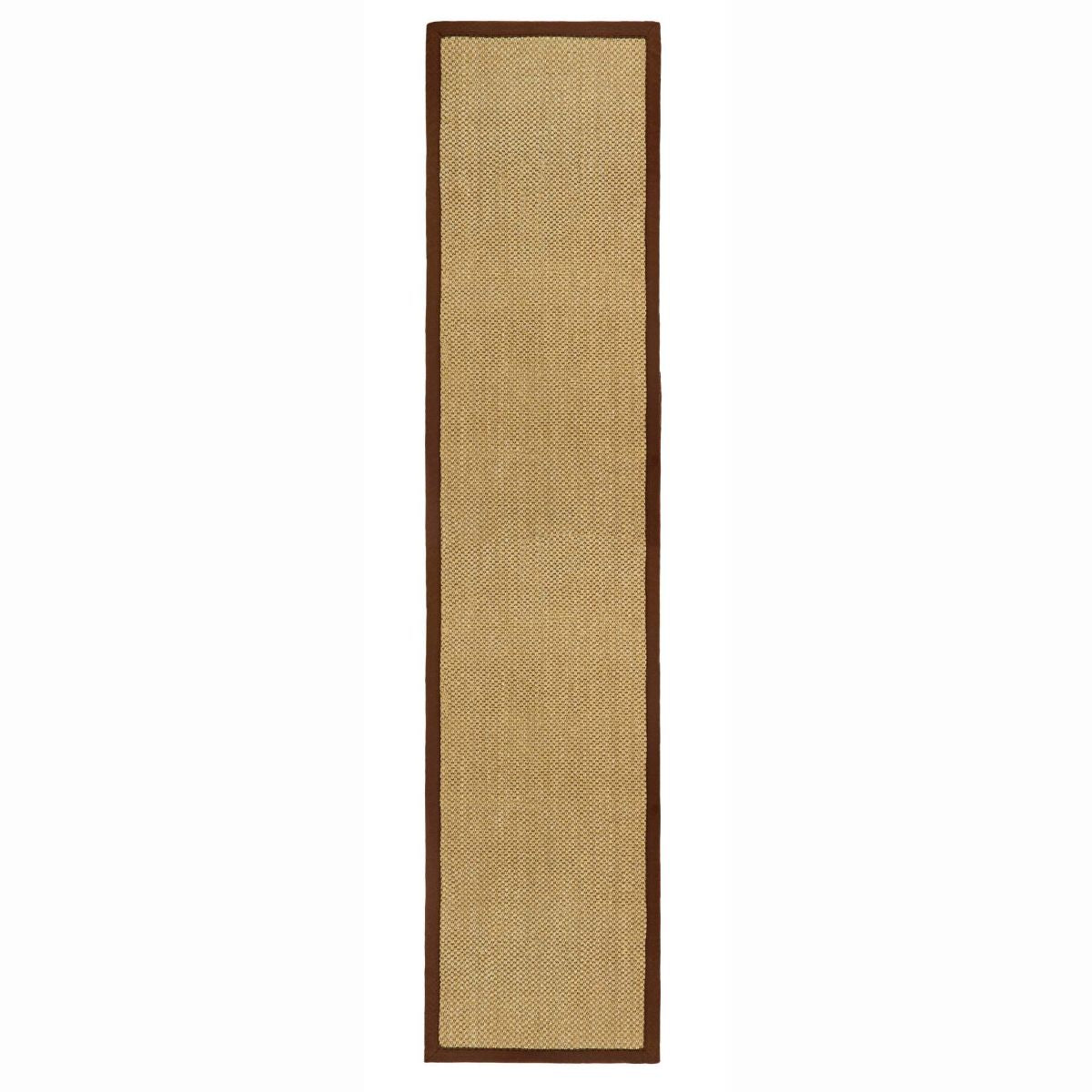Origins Sisal Rug Warm Natural with Dark Brown Border