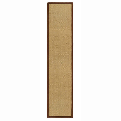 Origins Sisal Rug Warm Natural with Dark Brown Border