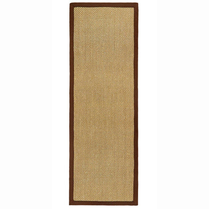 Origins Sisal Rug Warm Natural with Dark Brown Border