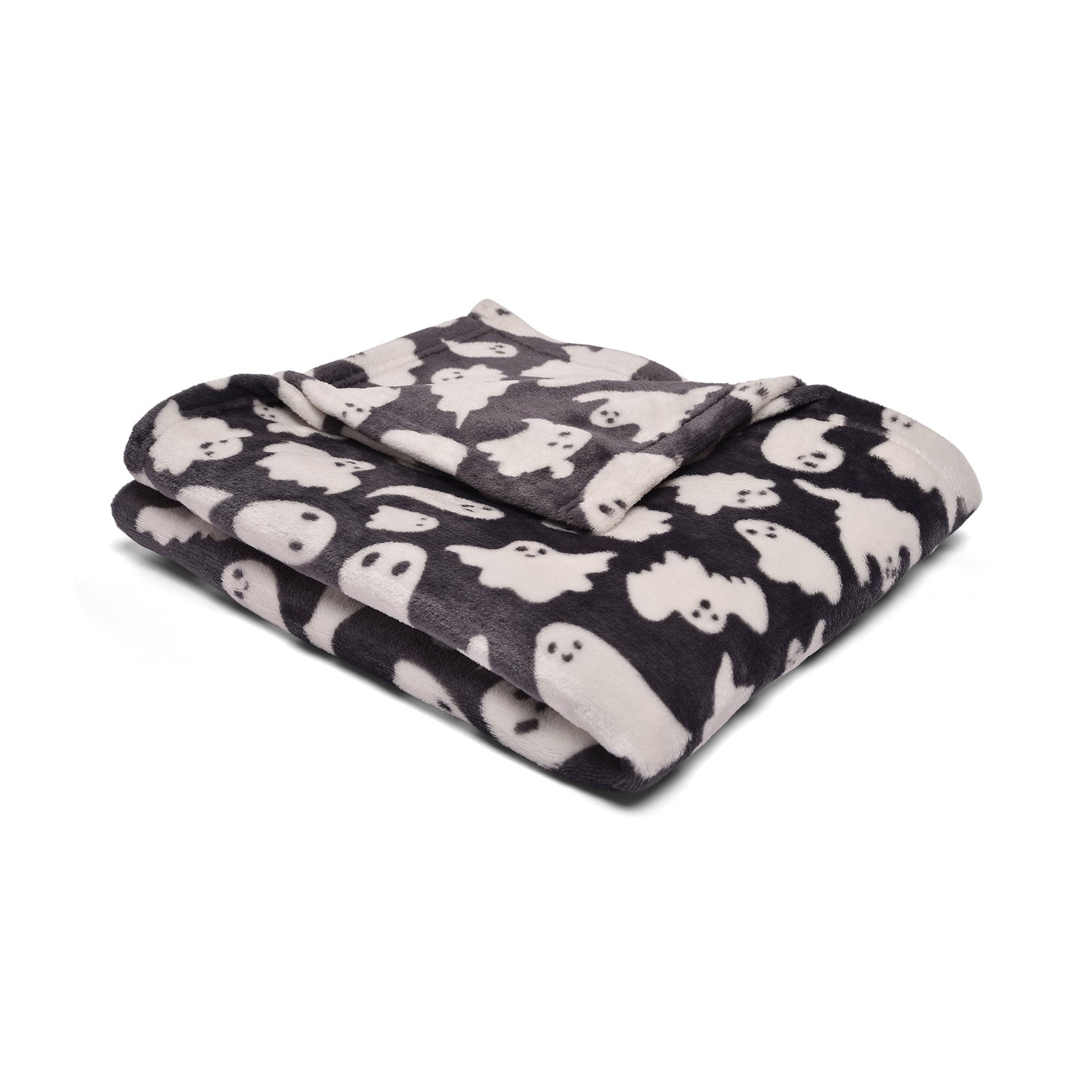 Spooky Ghosts Halloween Throw in Grey