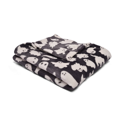 Spooky Ghosts Halloween Throw in Grey