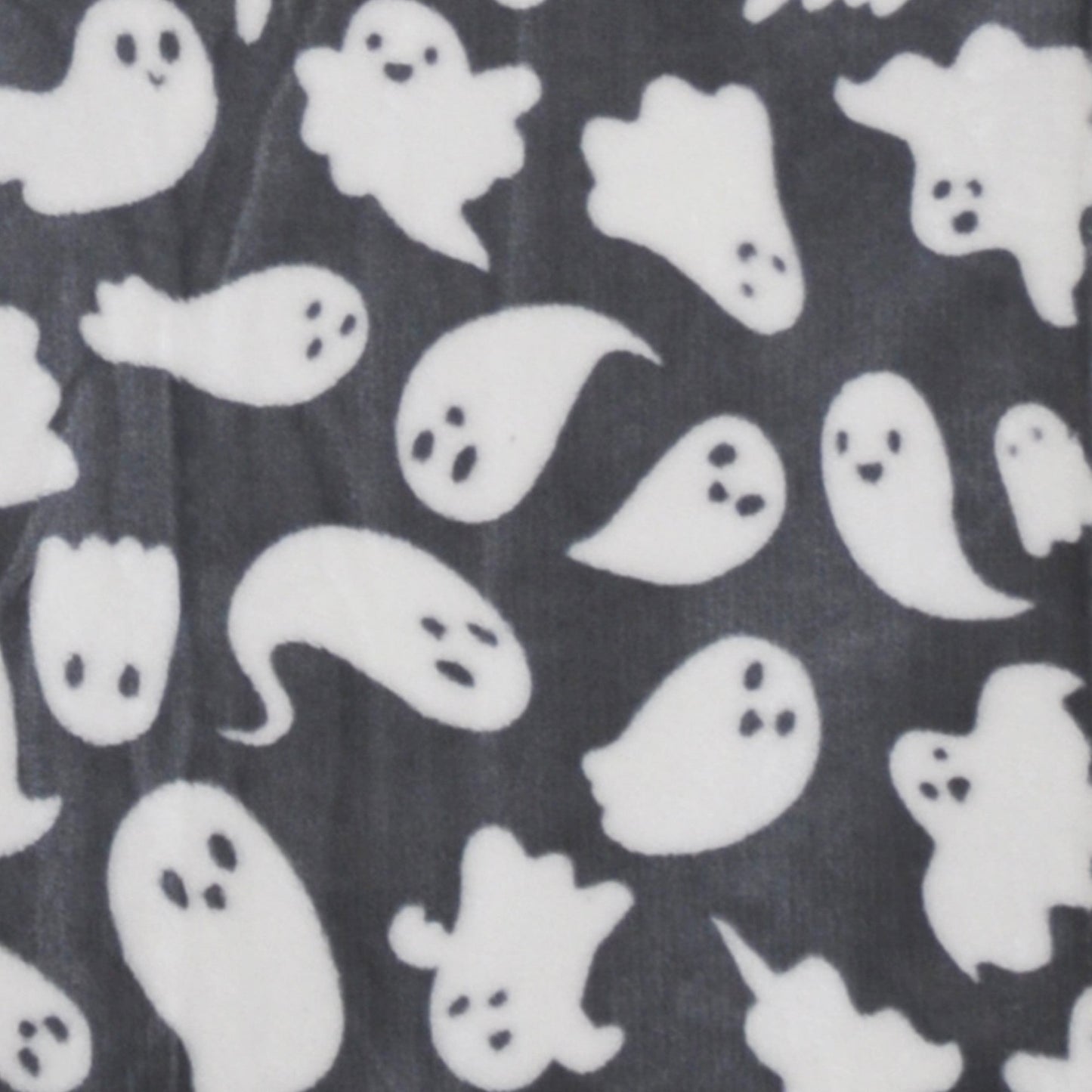 Spooky Ghosts Halloween Throw in Grey