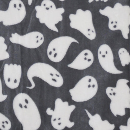 Spooky Ghosts Halloween Throw in Grey