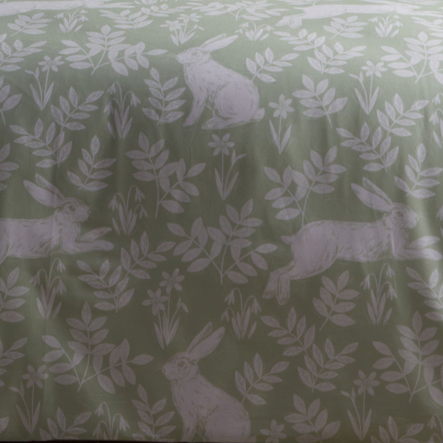 Spring Rabbits Duvet Cover Set in Green