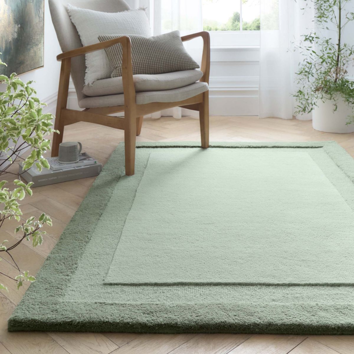 Origin Stacked Border Soft Green