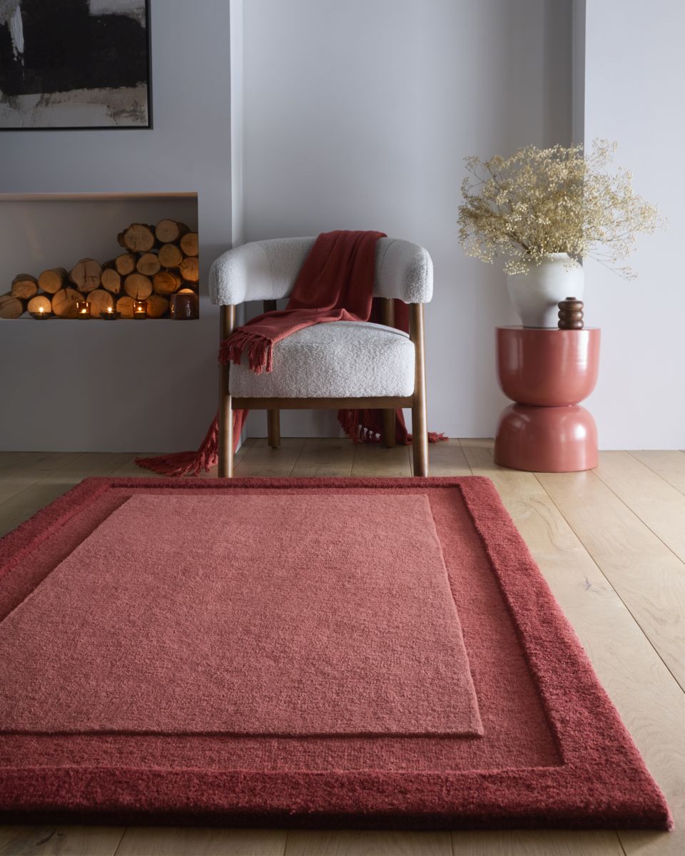 Origins Stacked Border Wine Red