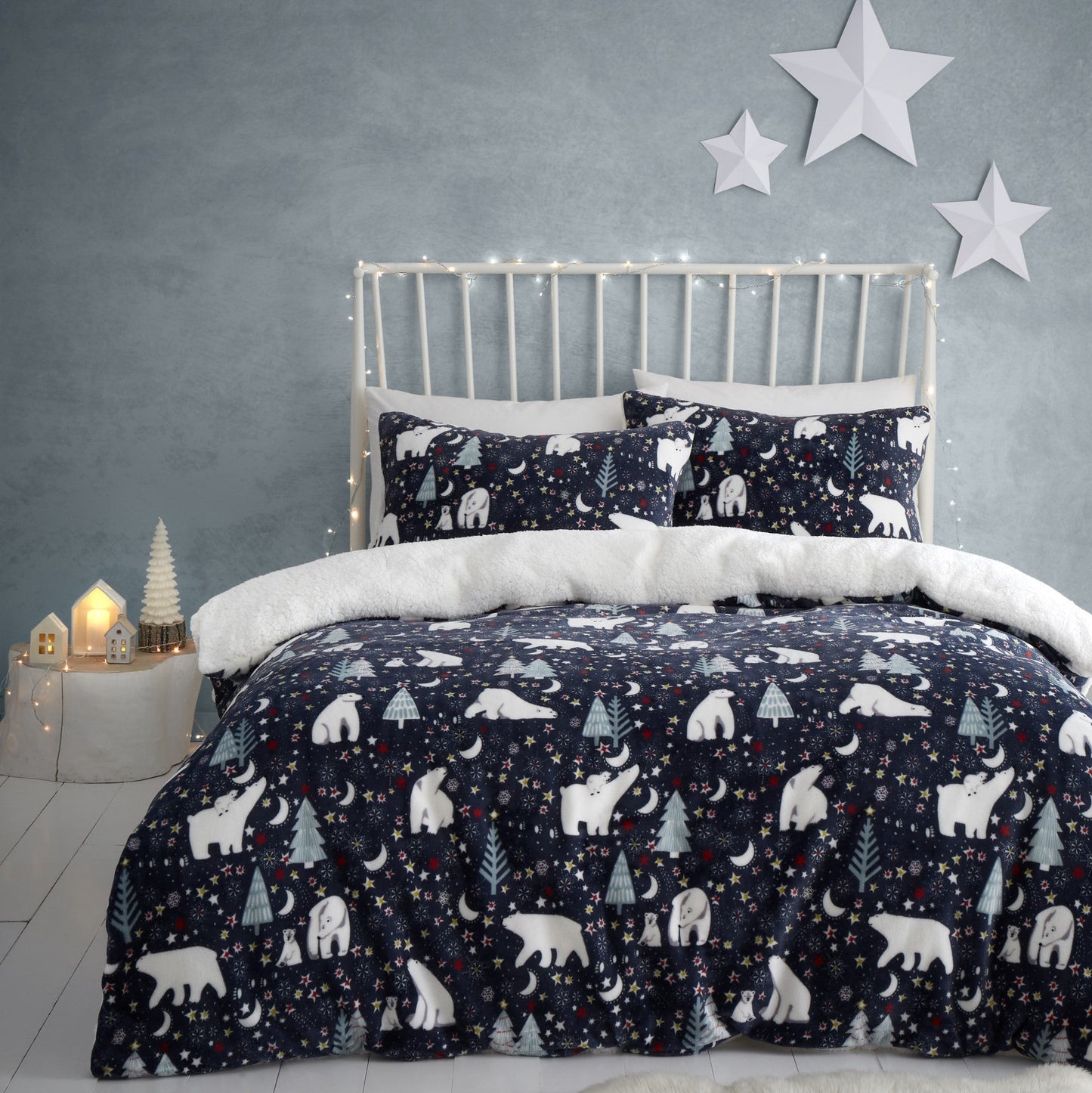 Starry Night Duvet Cover Set in Blue