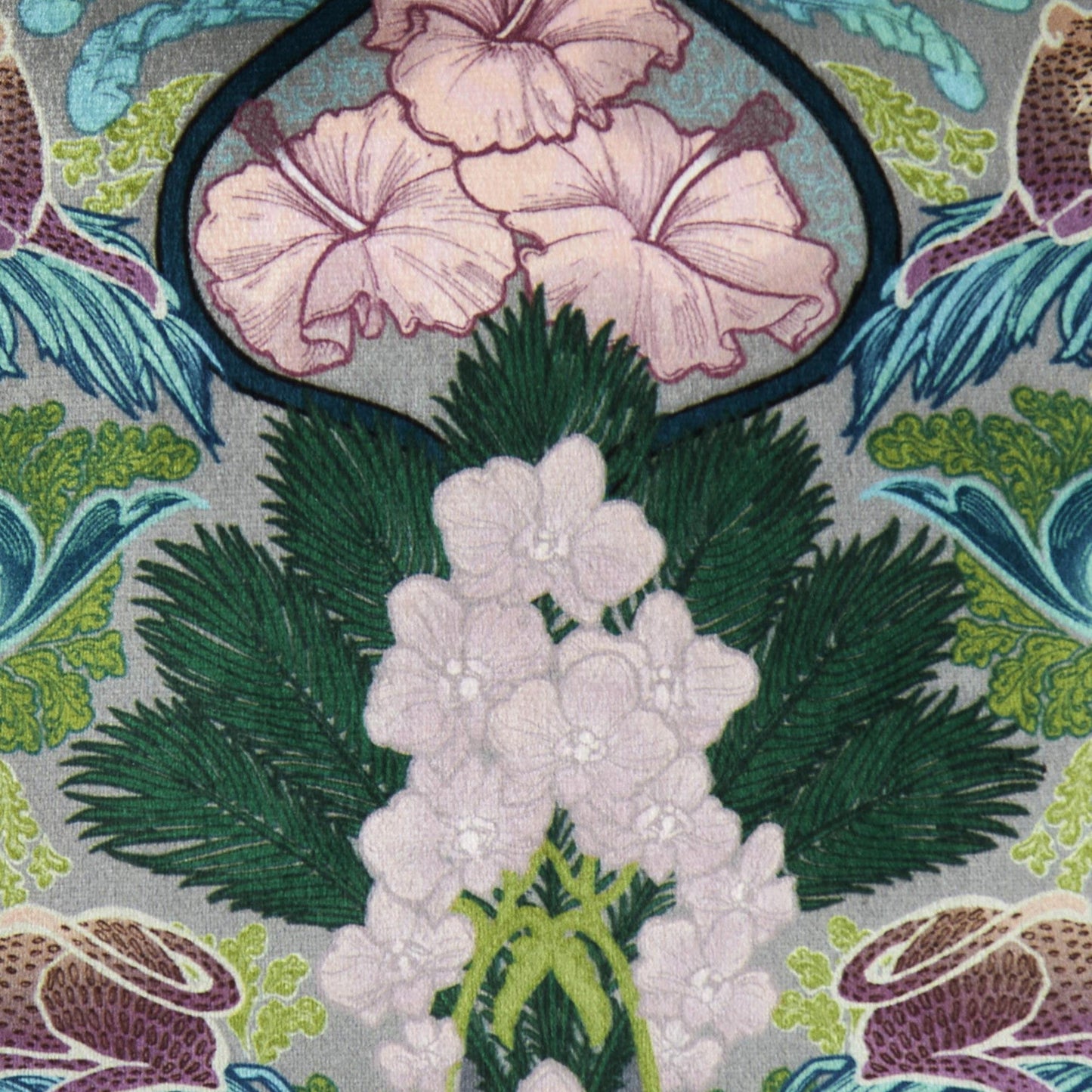 Suburban Jungle Cushion in Teal