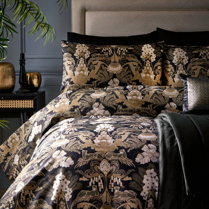 Suburban Jungle Duvet Cover Set in Black/Gold