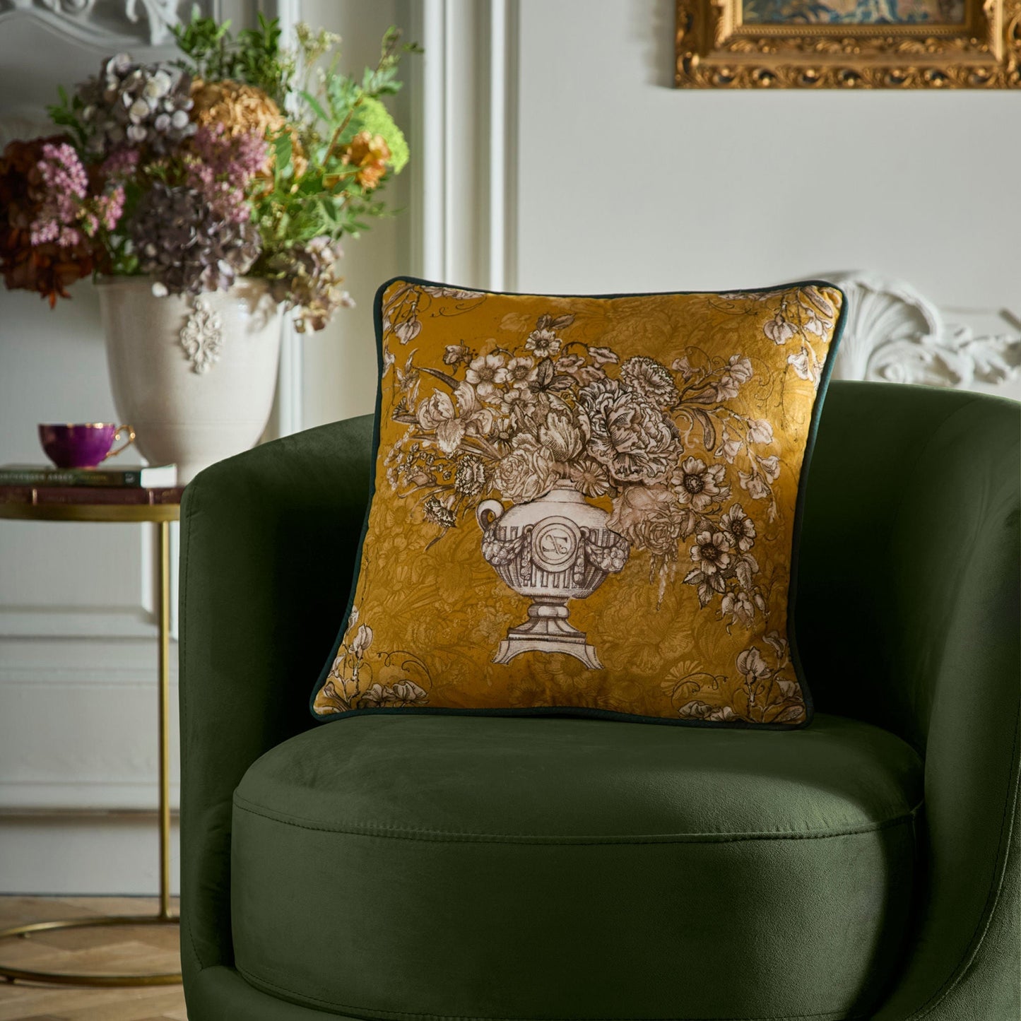Tuscan Holiday Cushion in Ochre