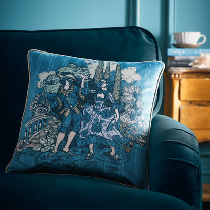 Tuscan Toile Cushion in Blue