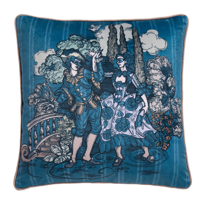 Tuscan Toile Cushion in Blue