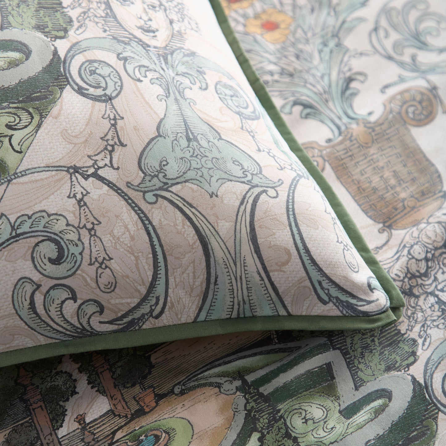 Tuscan Garden Duvet Cover Set in Green