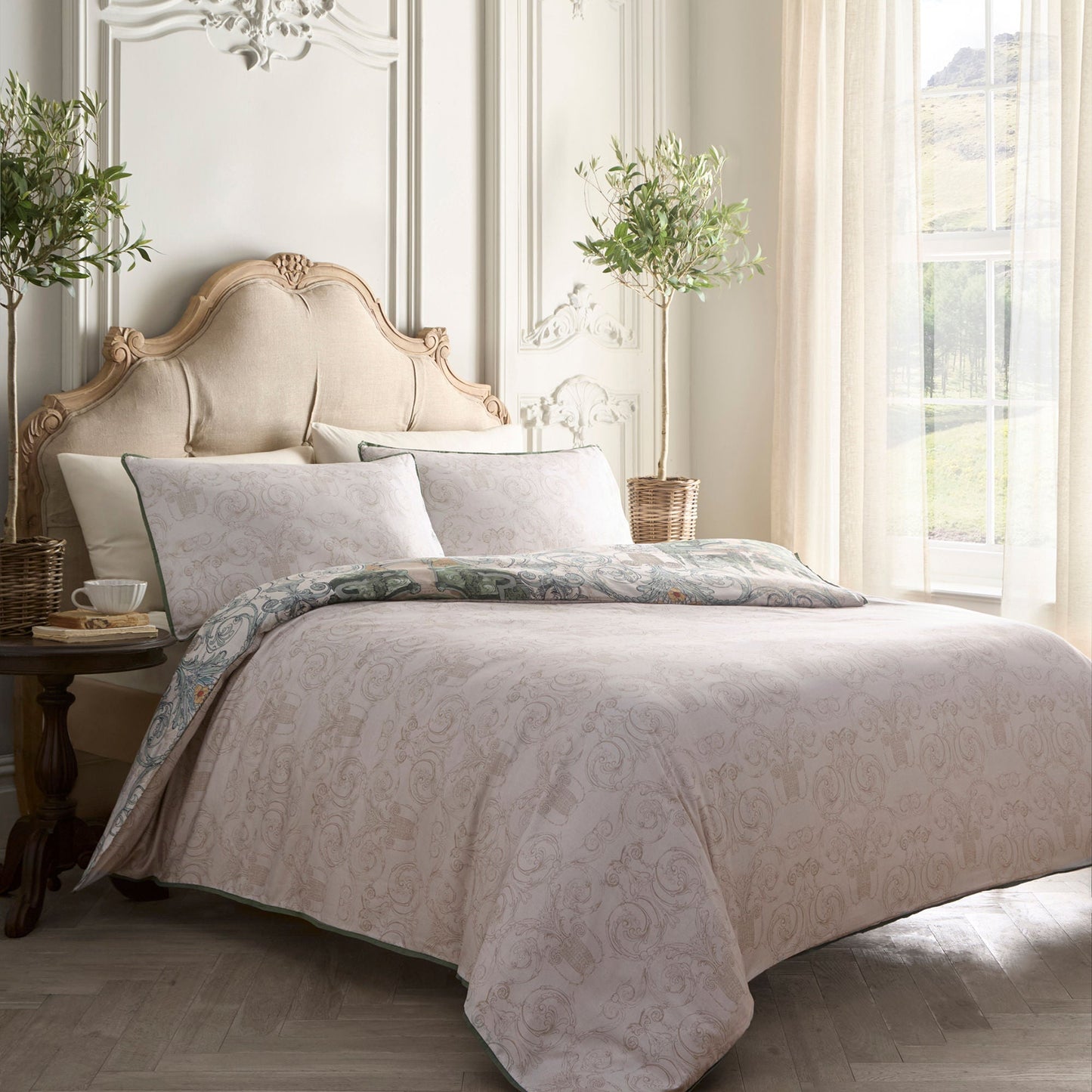 Tuscan Garden Duvet Cover Set in Green