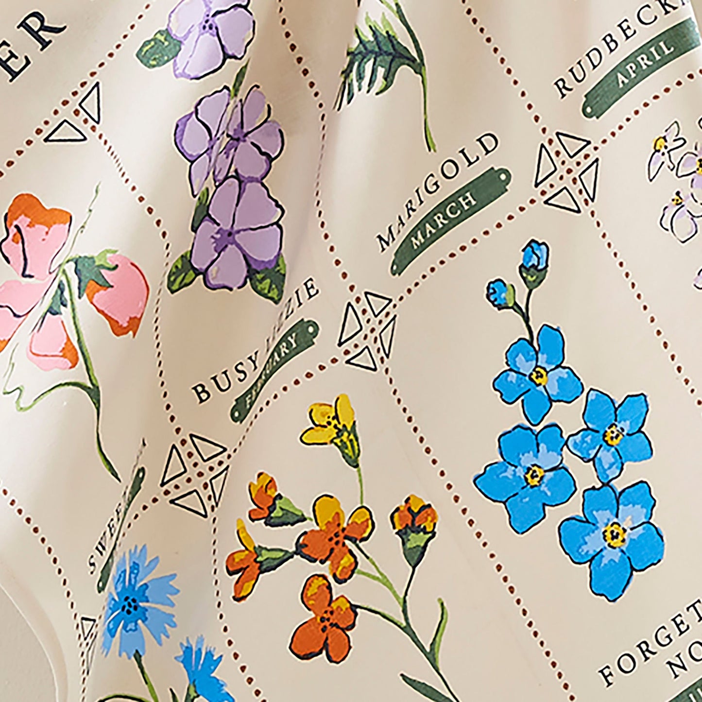 Time to Grow Flowers Cotton Tea Towel