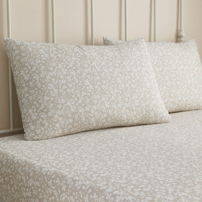 Tess Deep Fitted Bed Sheet Set in Natural