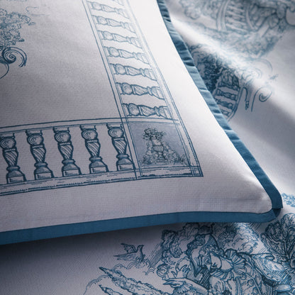 Tuscan Toile Duvet Cover Set in Blue