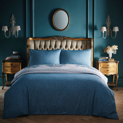 Tuscan Toile Duvet Cover Set in Blue