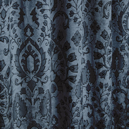 Trinity Pencil Pleat Curtains in Blue