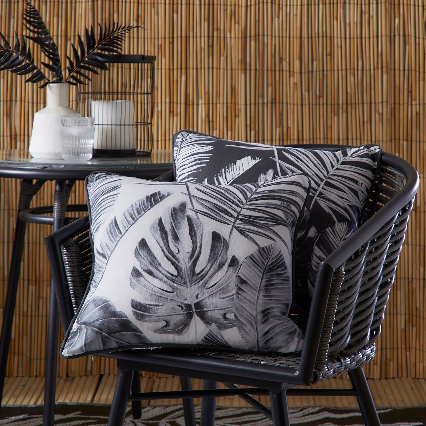 Tahiti Outdoor Cushion in Silver