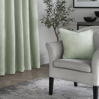 Textured Chenille Cushion in Green