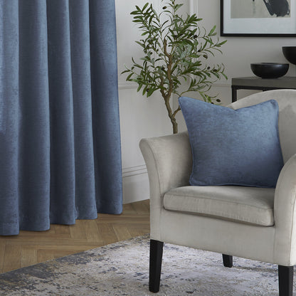 Textured Chenille Cushion in Navy