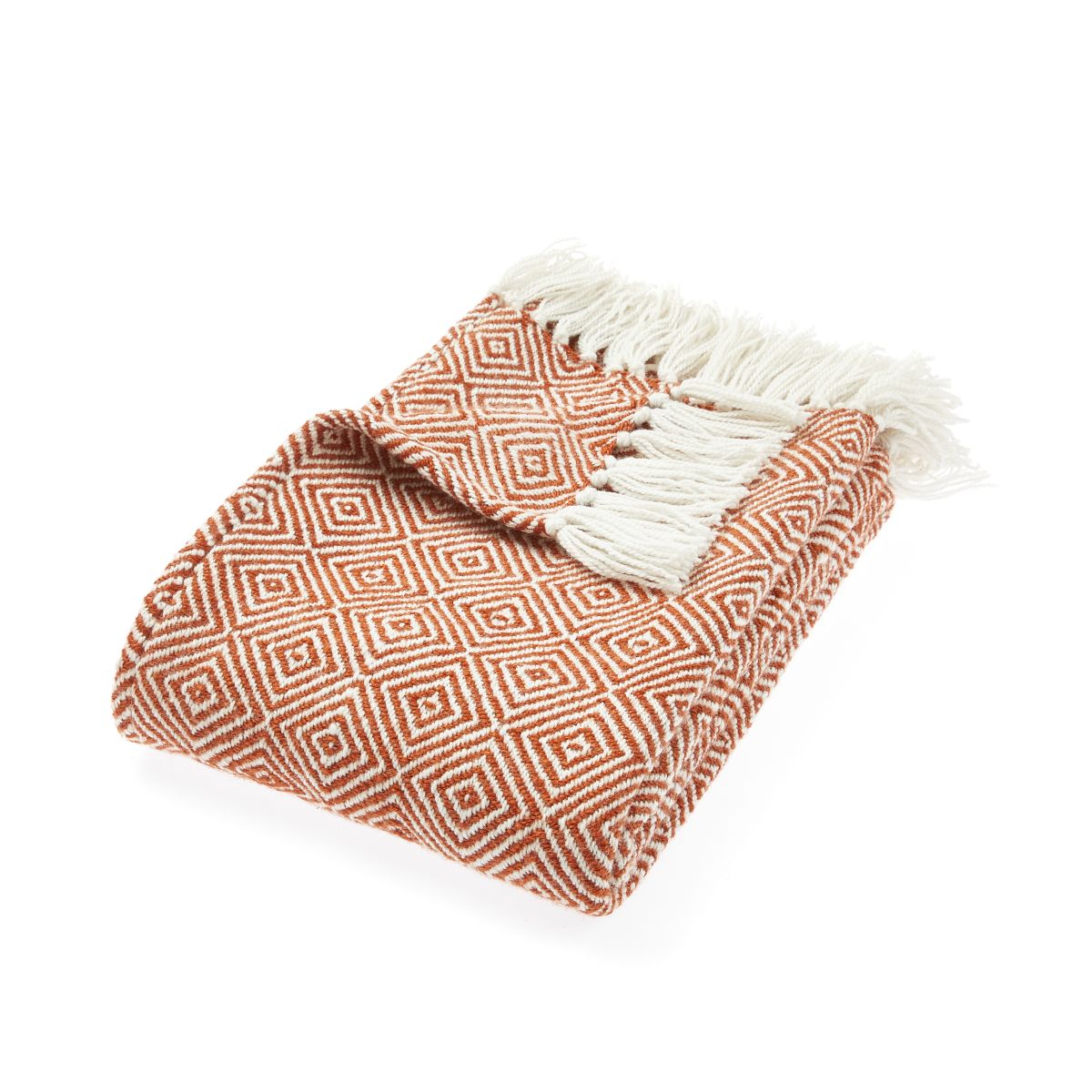 Hug Rug Woven Diamond Rug Rust