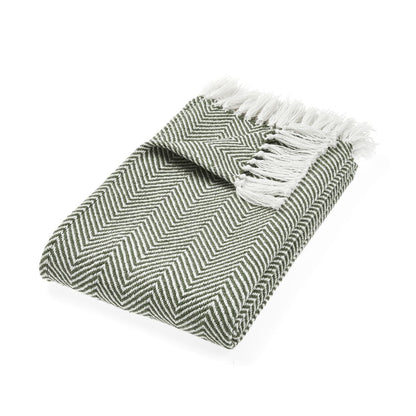 Hug Rug Woven Herringbone Rug Dark Green