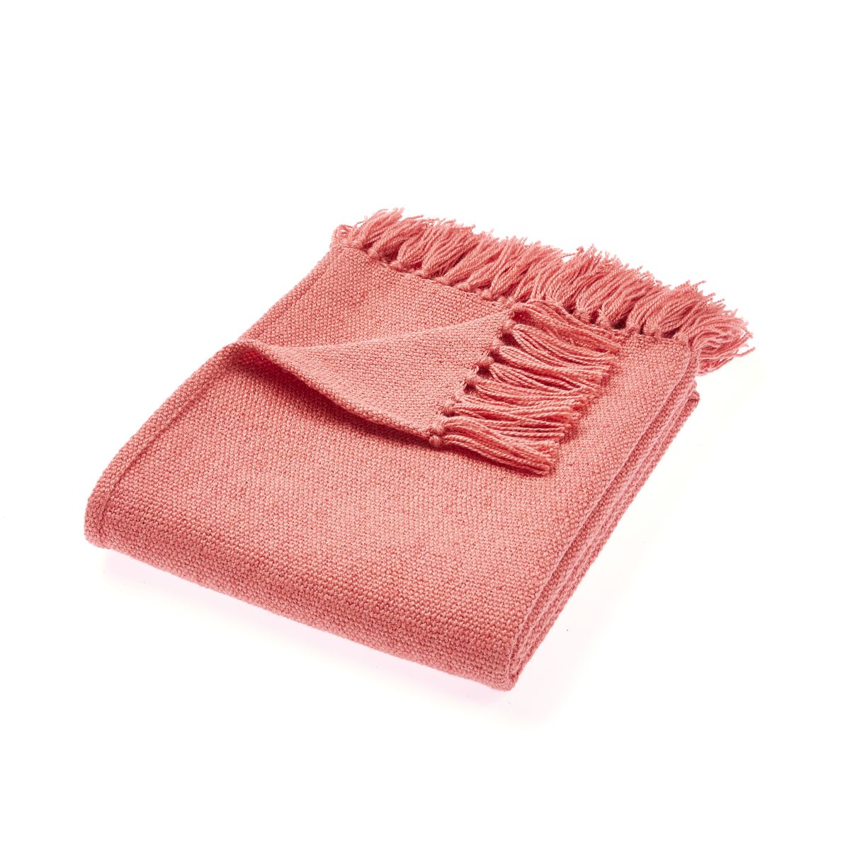 Hug Rug Woven Diamond Throw Coral Pink