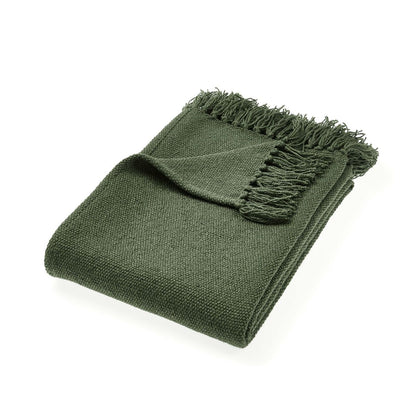 Hug Rug Woven Diamond Rug Dark Green