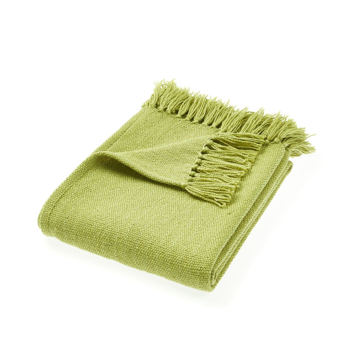 Hug Rug Woven Herringbone Throw Green