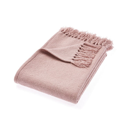 Hug Rug Woven Diamond Throw Coral Pink