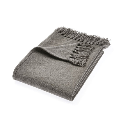 Hug Rug Woven Diamond Throw Warm Grey
