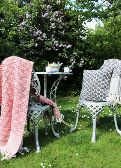Hug Rug Woven Trellis Rug Coral Pink