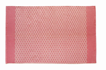 Hug Rug Woven Trellis Rug Coral Pink