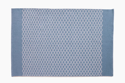 Hug Rug Woven Trellis Throw Denim Blue
