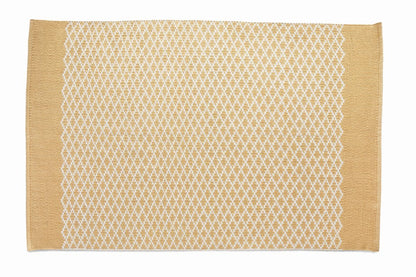 Hug Rug Woven Diamond Rug Gold