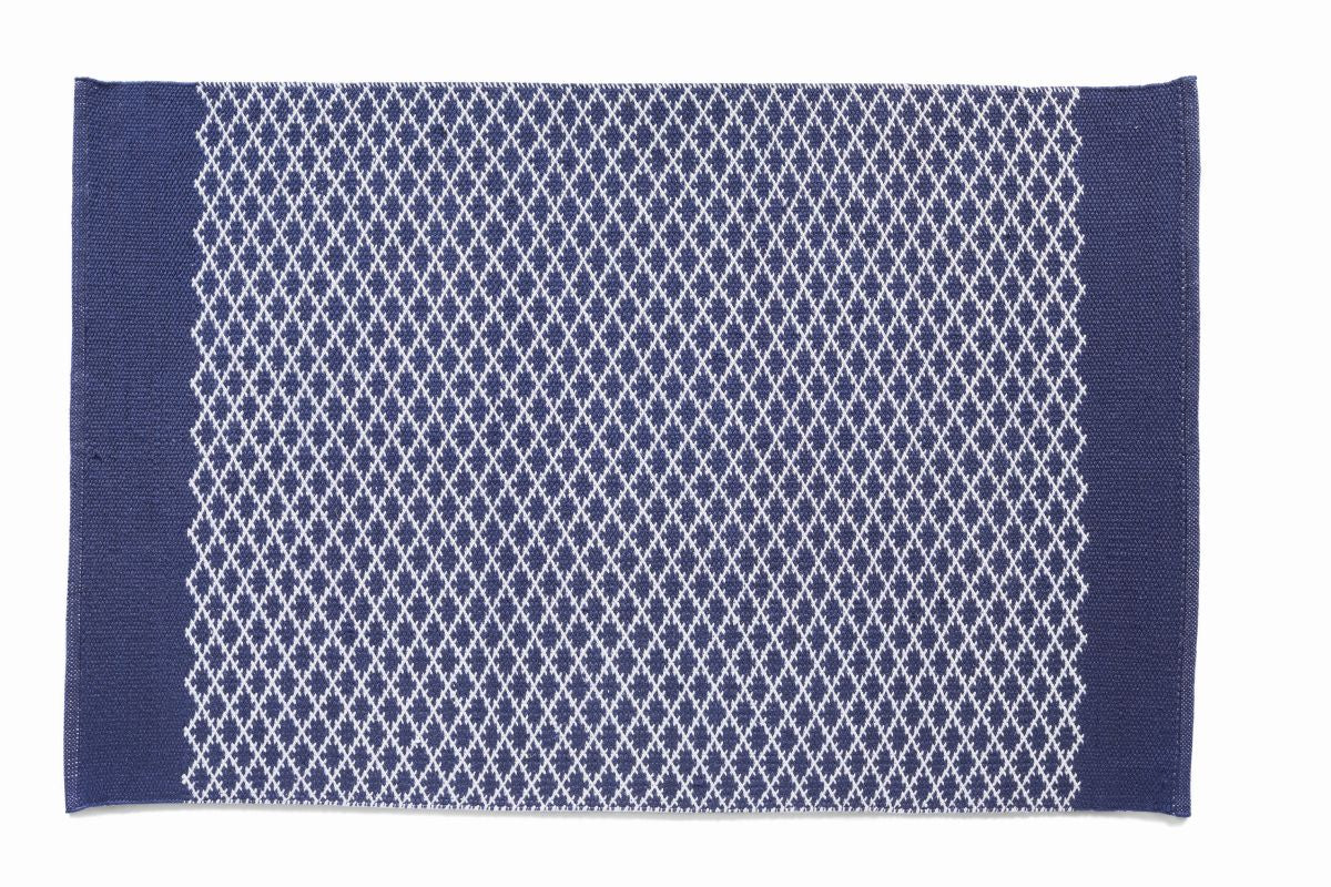 Hug Rug Woven Trellis Rug Navy