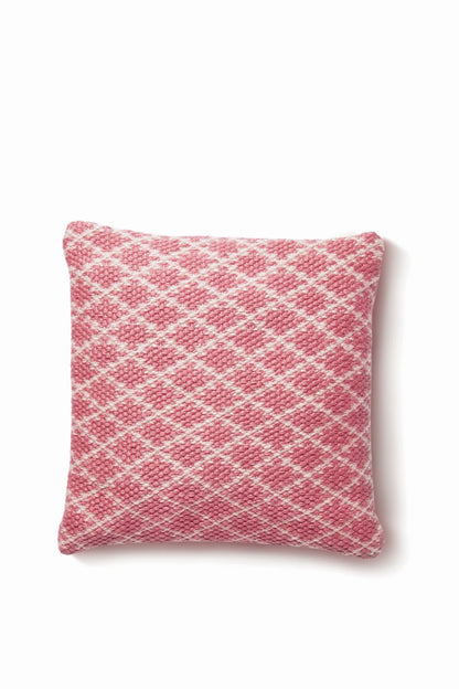 Hug Rug Woven Trellis Cushion Coral Pink